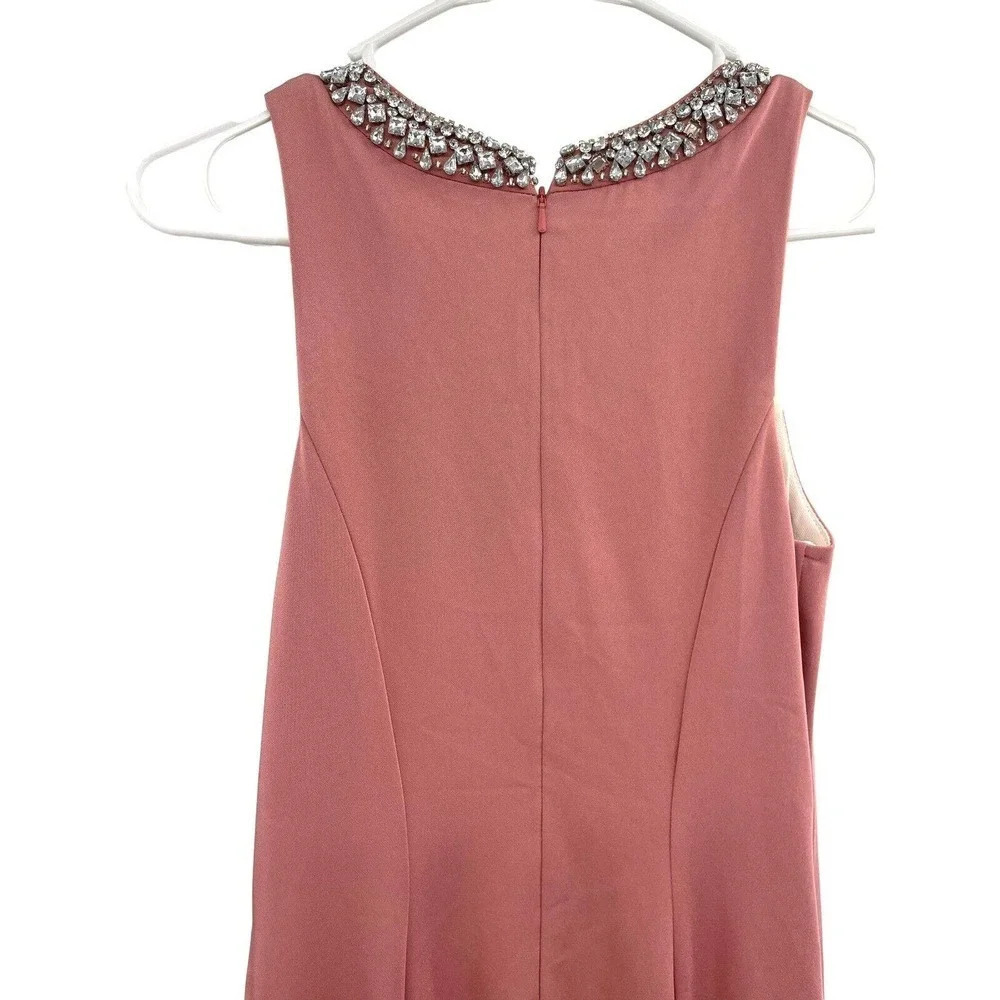 IEENA by MAC DUGGAL Gown Rose Pink Embellished Neck Trumpet Size US 0 - Picture 10 of 16